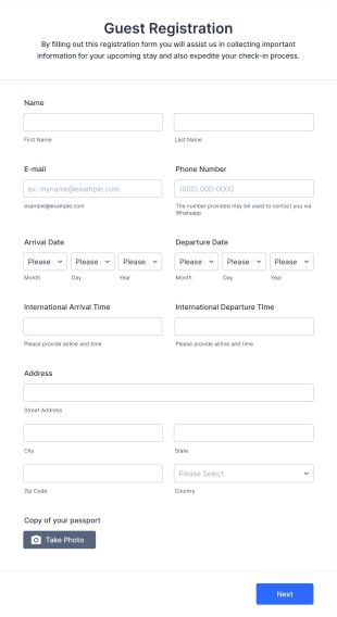 AG Guest Registration Form Template