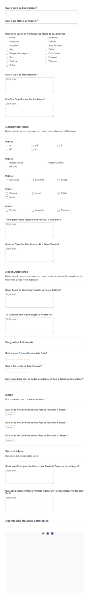Agência Rarus Formulário De Admissão