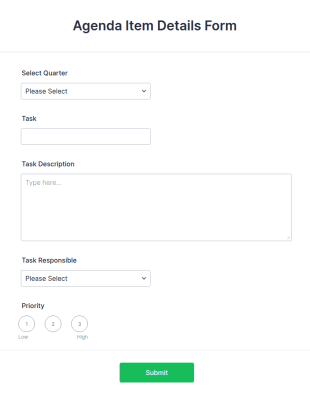 Agenda Item Details Form Template