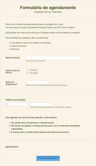 Agendamento De Avaliação