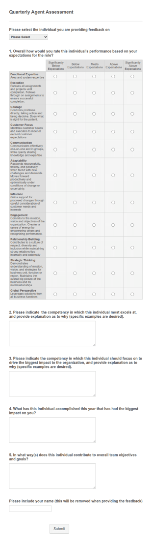 Agent Performance Evaluation Form Ashton Agency