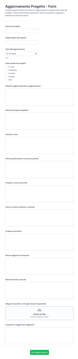 Aggiornamento Progetto Survey