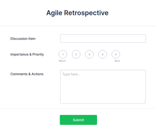 Agile Retrospective Form Template
