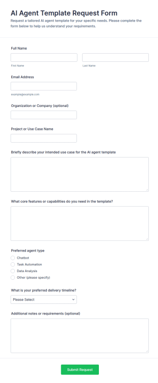 AI Agent Template Request Form