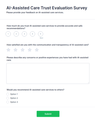AI Assisted Care Trust Evaluation Survey Form Template