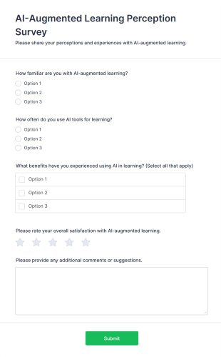 AI Augmented Learning Perception Survey Form Template