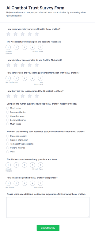 AI Chatbot Trust Survey Form Template