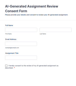 AI Generated Assignment Review Consent Form Template