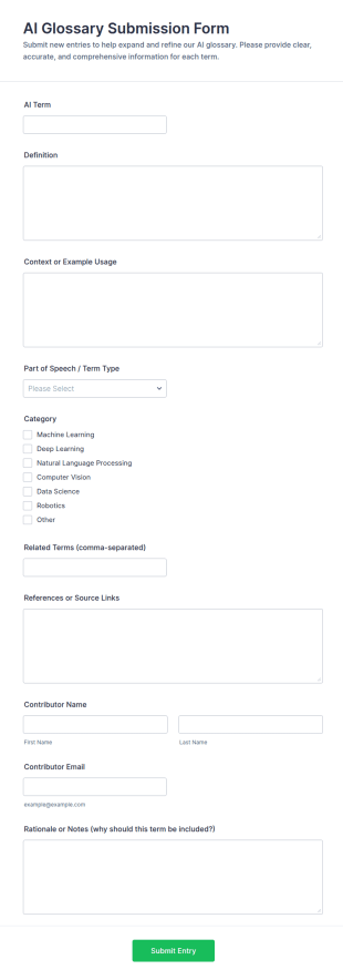 AI Glossary Submission Form Template
