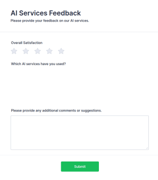 AI Services Feedback Form Template