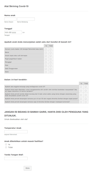 Alat Skrining Covid 19