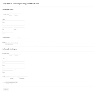 Algemeen Huwelijksfotografiecontract Form Template