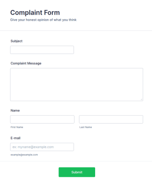Allegation Form Template