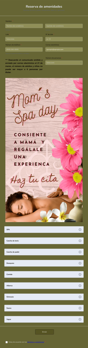 Amenidades Casa Club El Carmen