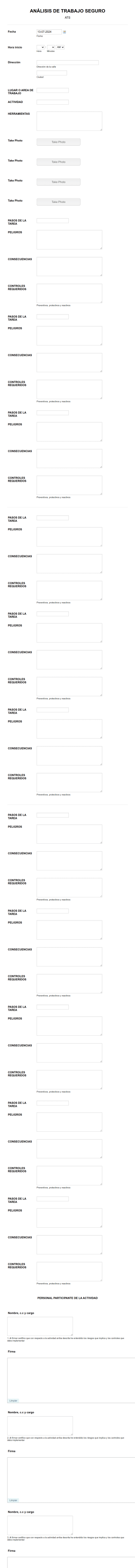 Análisis De Trabajo Seguro (Ats)