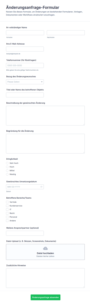 Änderungsantragsformular