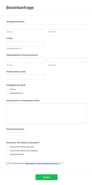 Anforderungsformular