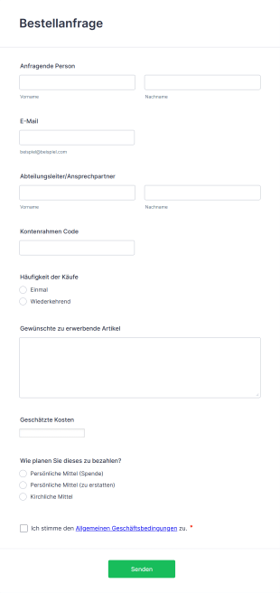 Anforderungsformular