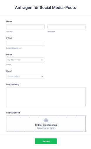 Anfragen Für Social Media Posts