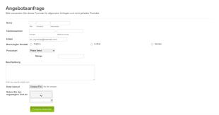 Angebotsanfrage Form Template
