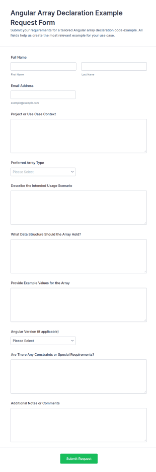 Angular Array Declaration Example Request Form Template