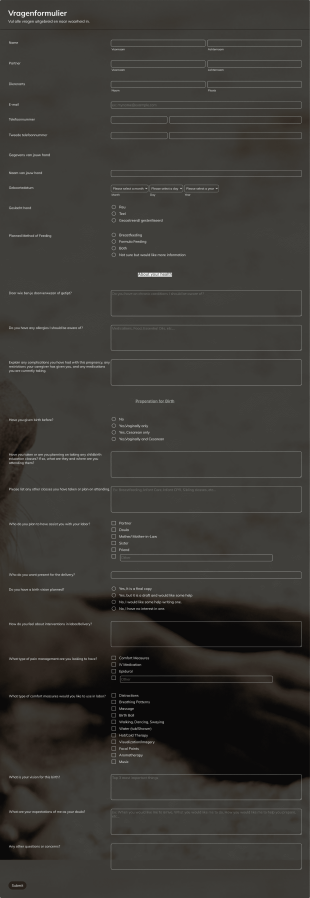 AnimalCAT Vragenformulier Form Template
