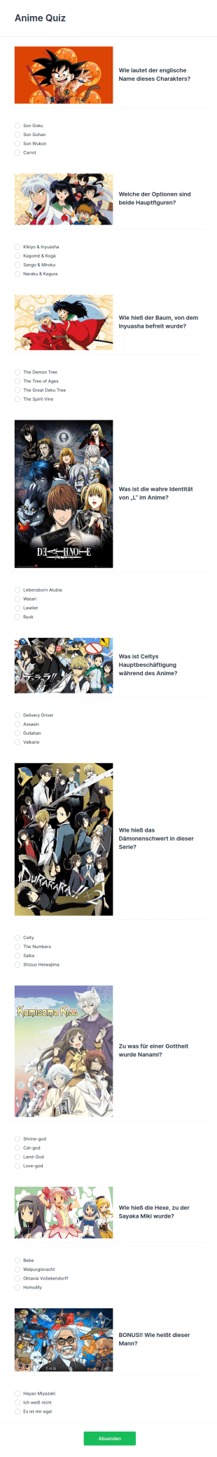 Anime Quiz