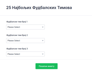 Анкета Најбољих Фудбалских Тимова