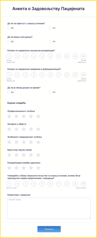 Анкета о Задовољству Пацијената