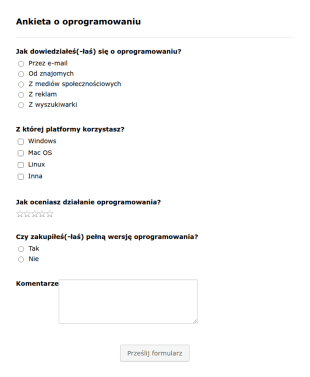 Ankieta O Oprogramowaniu