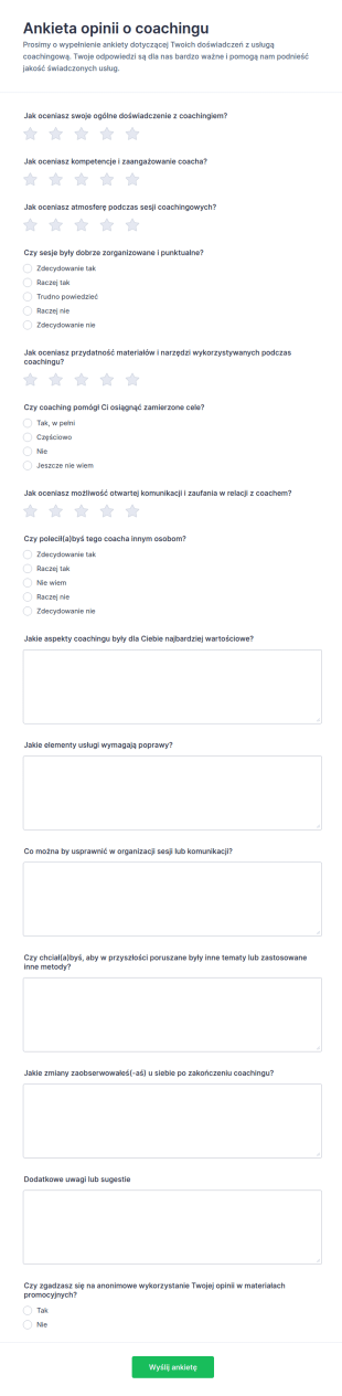 Ankieta Opinii Coachingowych