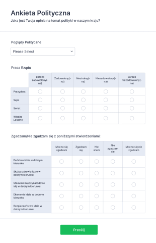 Ankieta Polityczna Form Template