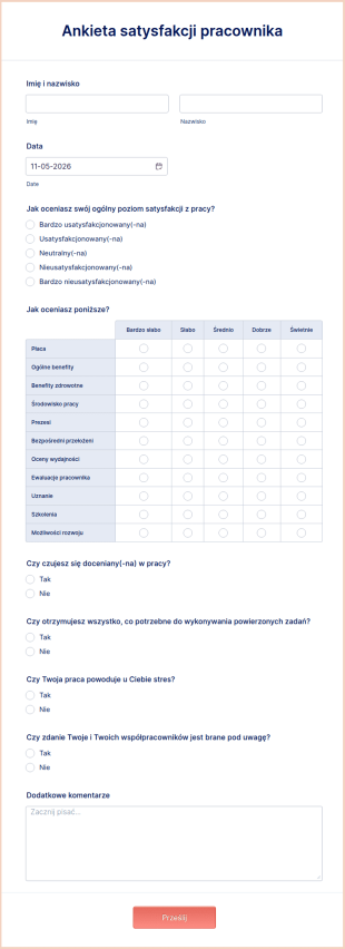 Ankieta Satysfakcji Pracownika