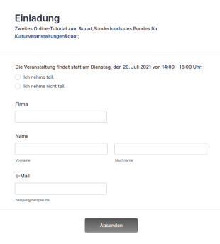 Anmeldeformular: 3. BDKV Stammtisch