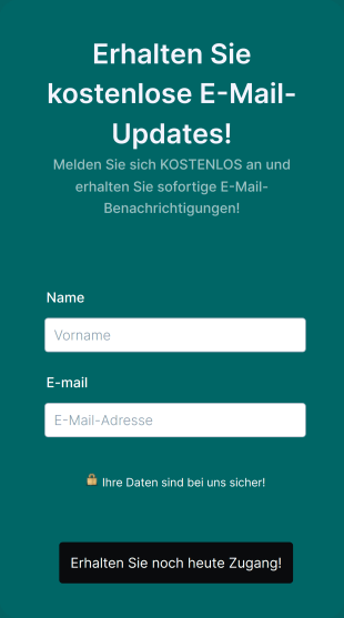 Anmeldeformular – Erhalten Sie Kostenlose E Mail Updates!