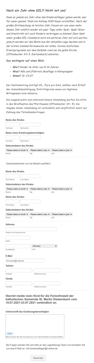 Anmeldeformular Ferienspiele St. Martin