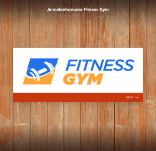 Anmeldeformular Fitness Gym