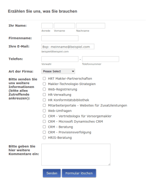 Anmeldeformular Für Beratungsdienste
