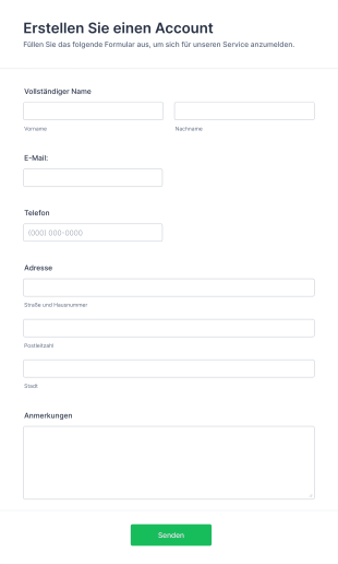 Anmeldeformular Für Die Mitgliedschaft Form Template