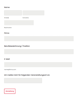 Anmeldeformular Für Events (SAP)
