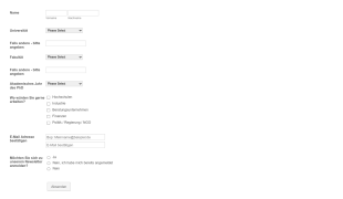 Anmeldeformular Für Jobmesse Form Template