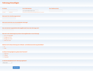 Anmeldeformular Für Kfz Versicherung Form Template