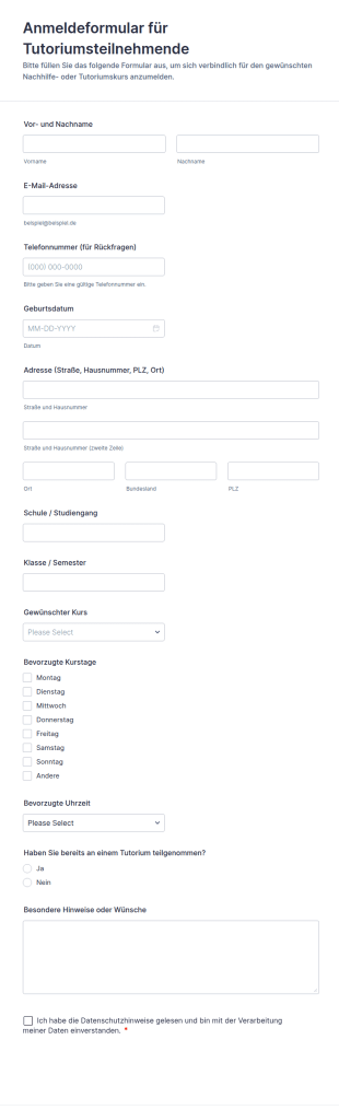 Anmeldung Für Lernende Workshop Teilnahme