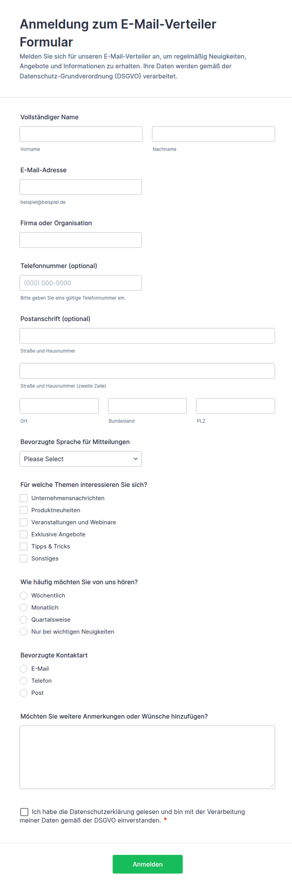 Anmeldung Zum E Mail Verteiler Formular Jotform anmeldung-zum-e-mail-verteiler-formular-jotform