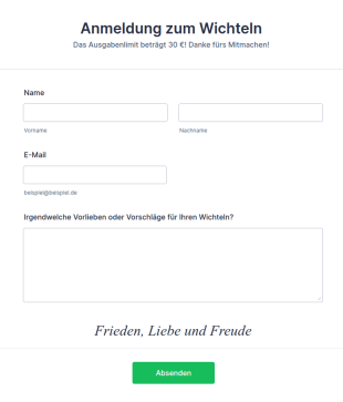 Anmeldung Zum Wichteln