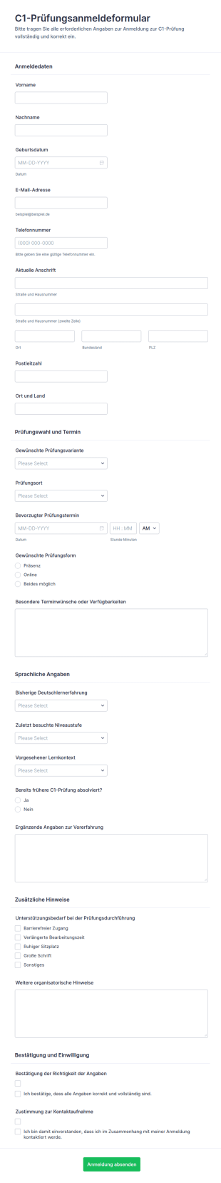 Anmeldung Zur C1 Prüfung