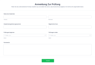 Anmeldung Zur Prüfung Form Template