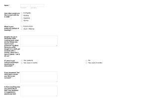 Annual Business Planning Form Template
