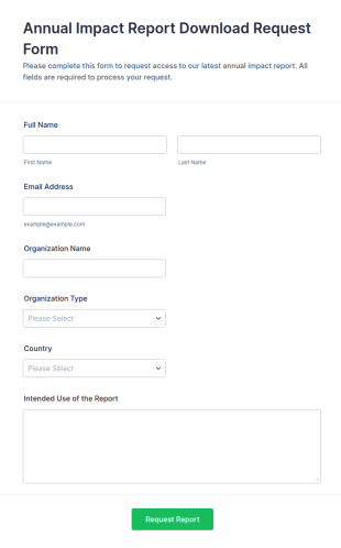 Annual Impact Report Download Request Form Template