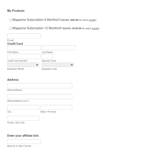 Annual Magazine Subscription Form Template